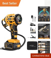 Gonfiatore Pneumatici Senza Fili, 180PSI Compressore Aria Portatile con 21V Ricaricabile...