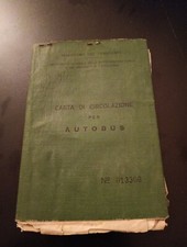 LIBRETTO CIRCOLAZIONE AUTOBUS LANCIA ESATAU  USO COLLEZIONISTICO ANNO 1950
