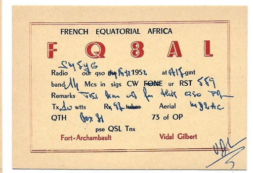Qsl radio fq8al fort - qsl,
