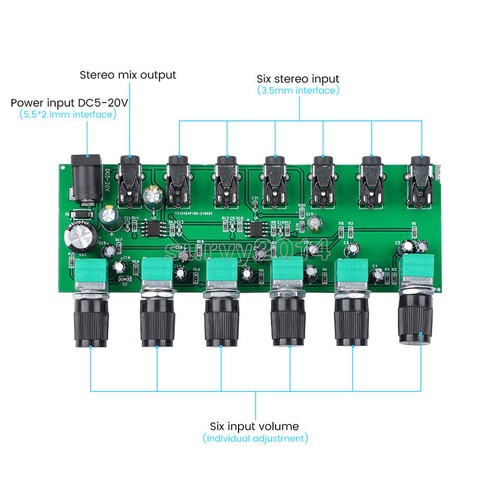 Mixer stereo vie - stereo, 6