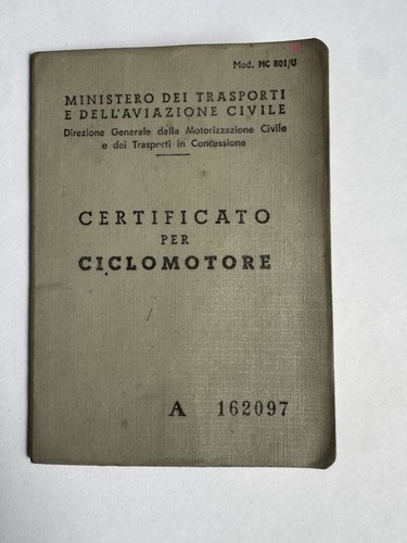 Libretto certificato