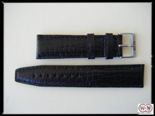 Cinturino in Coccodrillo nero opaco 20/18 per IWC Portoghese