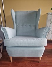 Poltrona STRANDMON con poggiatesta - Shiftebu verde acqua