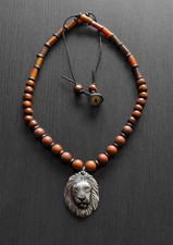 Collana con ciondolo testa - , di