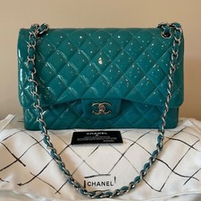 Chanel Quilted Blue Patent