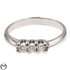 Anello trilogy in oro bianco