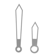 Lancette in acciaio, bianco con materiale luminoso 9,00 / 14,00 mm