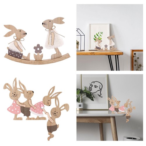 Conigli legno ornamento - conigli, in