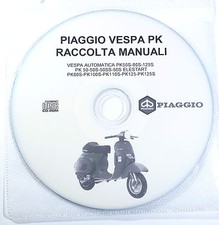 CD:7 MANUALI:RIPARAZIONI,CATAL. RICAMBI,ESPLOSI PIAGGIO VESPA AUT. PK 50-80-125S