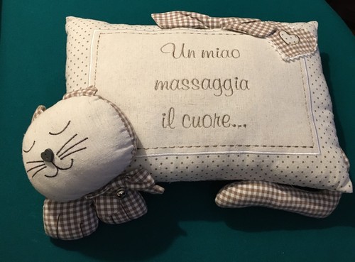 Cuscino con gatto cotone - cuscino,