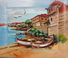 Paesaggio marino villaggio