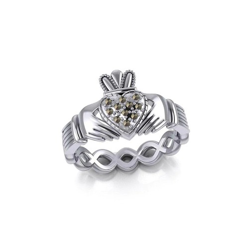 Irlandese claddagh marcasite - irlandese,