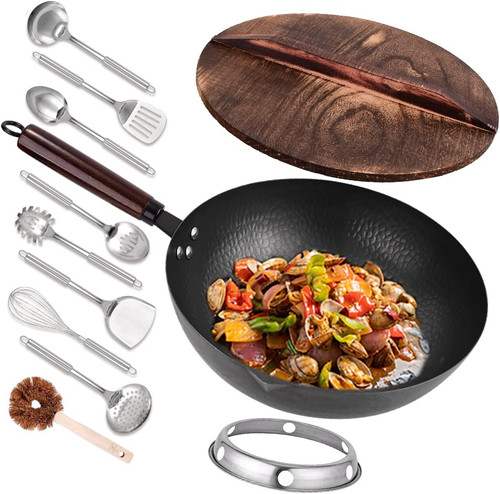 Wok acciaio al - acciaio,