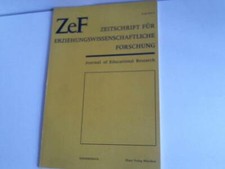 ZeF. Zeitschrift für Erziehungswissenschaftliche Forschung. Journal of Education