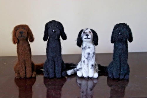 Needle felted cocker - felted,