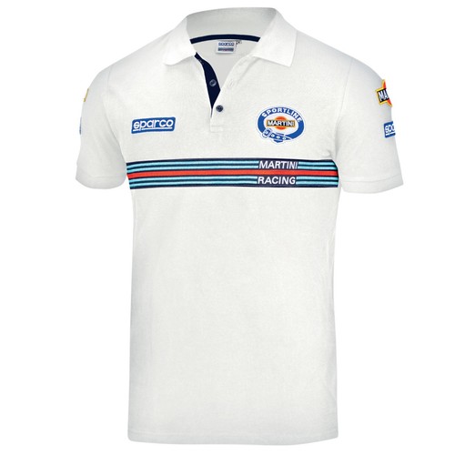Polo replica patches bianca