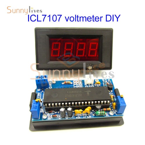 Icl7107 dc5v voltmetro - icl7107, kit