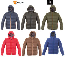 JRC Giubbotto COLONIA MAN Impermeabile Imbottito Lucido con Cappuccio da Uomo