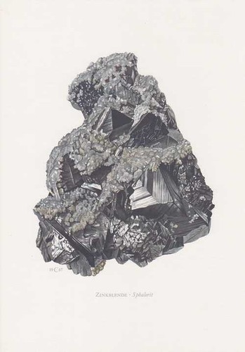 Zinkblende spalerit stampa - spalerit,