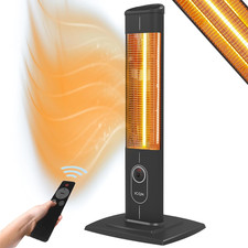 Stufa a Infrarossi Con Telecomando, Da 2500 Watt, Riscaldamento per Interni Ed E