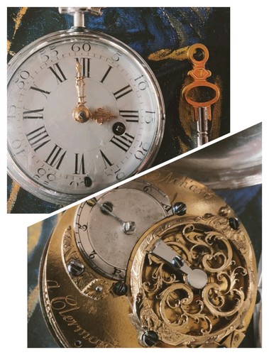 Montre gousset coq argent - montre,