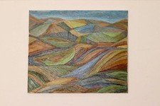 Olio su tela originale svedese - "Veduta" XII Alvar Andersson (1976)