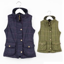 Gilet tweed foderato in pile