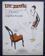 Spartiti - G. Cecconi - Tre parole - canto e piano - ed. 1917