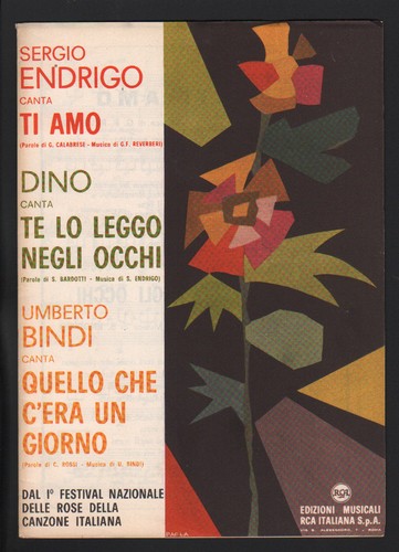 Spartito sergio endrigo dino - spartito, /
