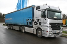 Truck photo Mercedes-Benz Actros 1844 Tarpaulin trailer Germany silver Da #b4vc