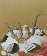 Luigi Pretin metafisica donne nella neve nudo paesaggio