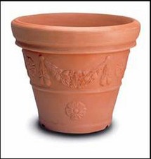 Vaso tondo campana - tondo, decorata
