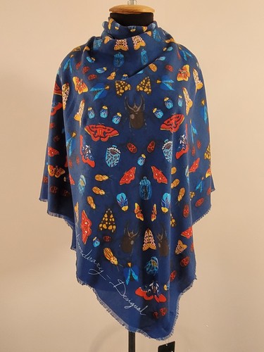Sciarpa calda blu desigual - sciarpa,