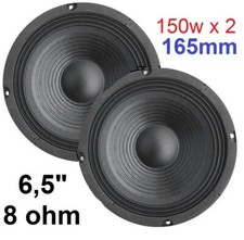 ? COPPIA WOOFER 6,5" 16,5cm 8 ohm 150W X 2 16 CM CONO CASSE AMPLIFICATE PASSIVE