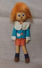 ?✿ PINOCCHIO LENCI TORINO panno FELTRO pupazzo PERSONAGGIO vintage 47 cm 18"✿?