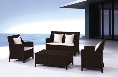 Divano rattan marrone salotto - divano,