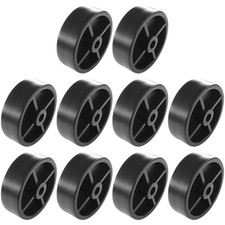 10X Ruote Plastica 45Mm Nero