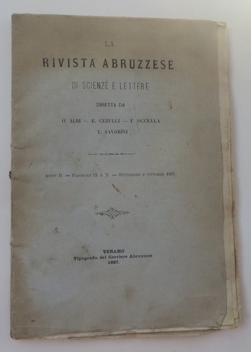 1887 rivista abruzzese teramo - rivista,