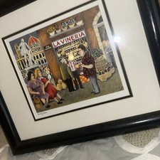 Guy Buffet "La Vineria" Limited Edition Numbered Framed Lithograph