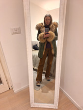 parka donna colore verde ,taglia s-m,foderata completamente in pelliccia