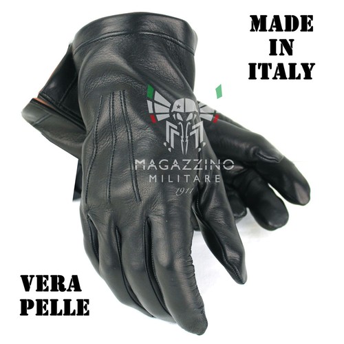 Guanti pelle imbottiti lana