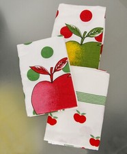 Set di tre strofinacci asciugamano canovacci vintage con mele