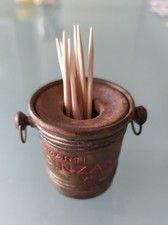 Antico secchiello Cinzano porta stuzzicadenti o fiammiferi Raro