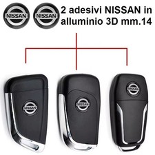 2 adesivi NISSAN  14.mm stemma