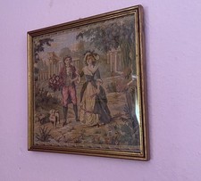 2 vecchi quadri ricamati completi di cornice