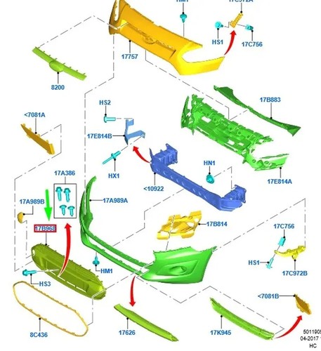 Griglia paraurti anteriore