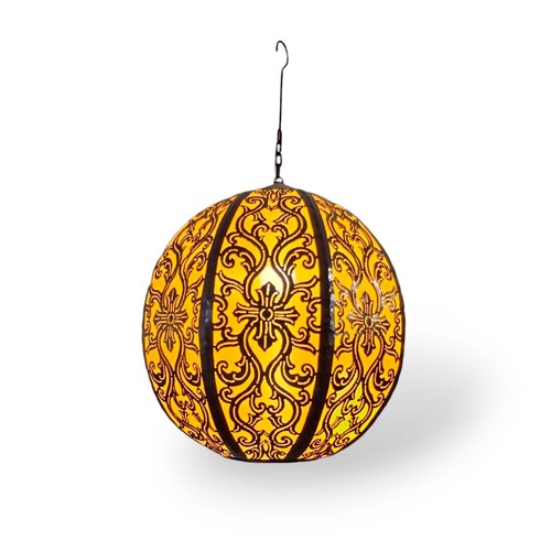 Lampadario etnico tessuto - lampadario,
