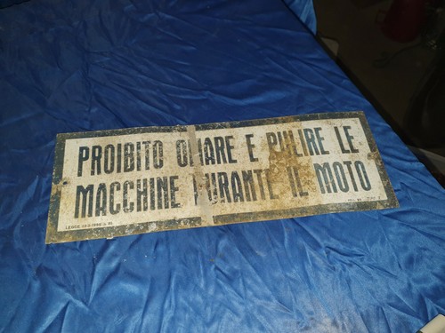 Insegna targa tabella - tabella, vintage