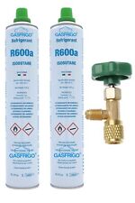 GAS R600A R600 NR. 2 BOMBOLA + RUBINETTO 420 GR FREEZER FRIGO CONGELATORE