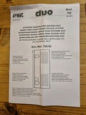 Urmet Utopia Citofono Vivavoce per Sistema Duo - Bianco (752/33) + Buzzer 